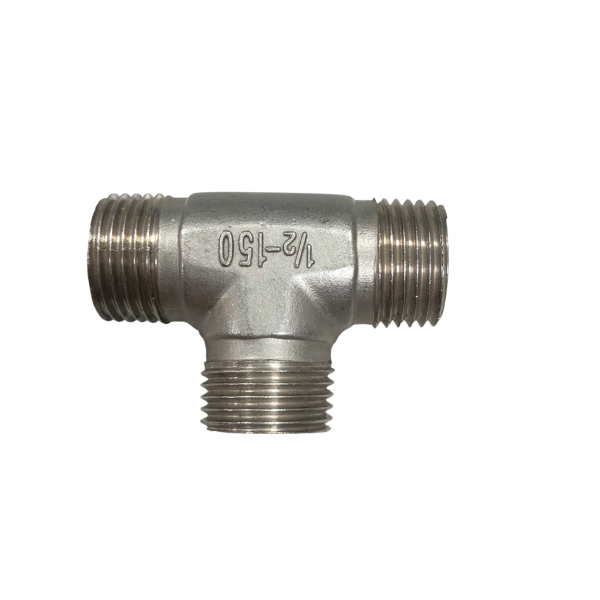 Tê 3 ren ngoài thép không gỉ