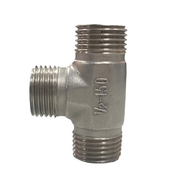 Tê 3 ren ngoài thép không gỉ