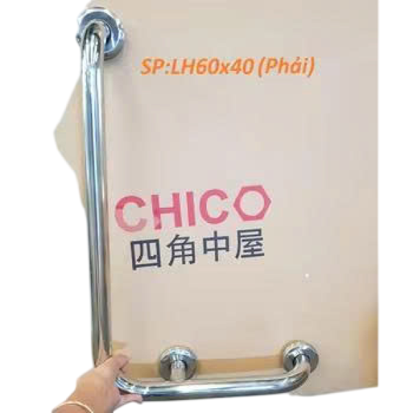 Thanh tay vịn chống trượt thép không gỉ LH60x40