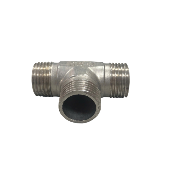 Tê 3 ren ngoài thép không gỉ