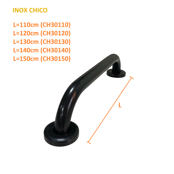 Thanh tay vịn chống trượt thép không gỉ -CH30110-CH30150 Xi mạ sơn đen