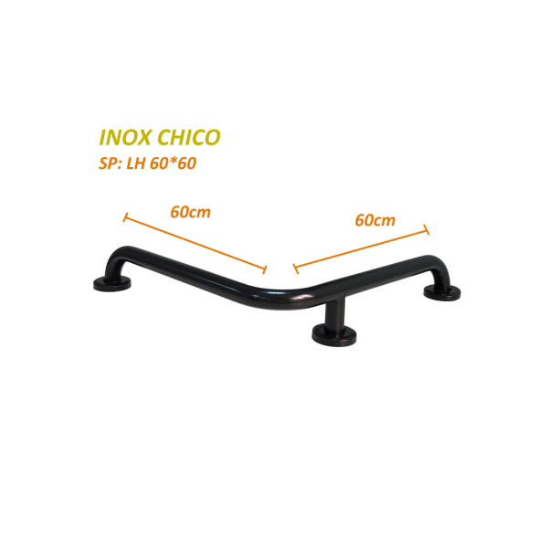 Thanh tay vịn chống trượt thép không gỉ -LH 60*60 Xi mạ sơn đen