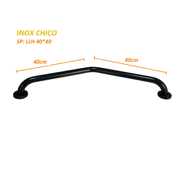 Thanh tay vịn chống trượt thép không gỉ LLH40*40 Xi mạ sơn đen